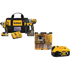 DeWALT - Cordless Tool Combination Kits Voltage: 20 Tools: 1/2" Brushless Hammerdrill, 1/4" Brushless Compact Impact Driver - All Tool & Supply