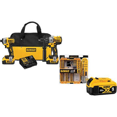 DeWALT - Cordless Tool Combination Kits Voltage: 20 Tools: 1/2" Brushless Hammerdrill, 1/4" Brushless Compact Impact Driver - All Tool & Supply