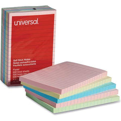 UNIVERSAL - Note Pads, Writing Pads & Notebooks Writing Pads & Notebook Type: Self-Stick Notes Size: 4 x 6 - All Tool & Supply