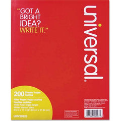 UNIVERSAL - Note Pads, Writing Pads & Notebooks Writing Pads & Notebook Type: Filler Paper Size: 8-1/2 x 11 - All Tool & Supply