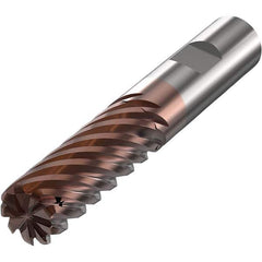 Seco - 25mm Diam 9 Flute Solid Carbide 3mm Corner Radius End Mill - All Tool & Supply