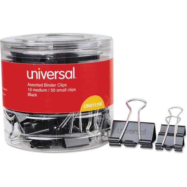 UNIVERSAL - Binder Clips Binder Type: Binder Clip Capacity (Inch): 0.63 - All Tool & Supply