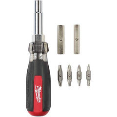 Milwaukee Tool - Bit Screwdrivers Type: Multi-Bit Screwdriver Tip Type: Phillips ; Square; Slotted - All Tool & Supply