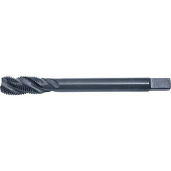 Spiral Flute Tap: #2-56, DIN, 3 Flute, Modified Bottoming, 2B Class of Fit, HSS-E, Black Oxide Finish 0.551″ Thread Length, 1.7717″ OAL, Right Hand Flute, Right Hand Thread, Series PRO-981SF