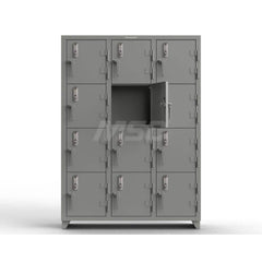 Locker: 54″ Wide, 18″ Deep, 75″ High Dusty Gray, 14-Gauge Steel