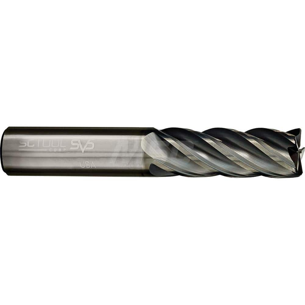 Corner Radius End Mill: 1/8″ Dia, 1/2″ LOC, 0.03″ Radius, 5 Flutes, Solid Carbide 1-1/2″ OAL, 1/8″ Shank Dia, Variable ° Helix, AlCrN Coated, Corner Radius End, Centercutting