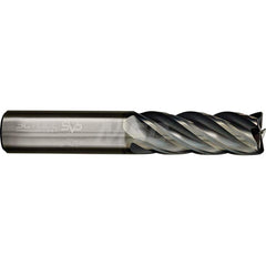 Corner Radius End Mill: 1/8″ Dia, 1/2″ LOC, 0.03″ Radius, 5 Flutes, Solid Carbide 1-1/2″ OAL, 1/8″ Shank Dia, Variable ° Helix, AlCrN Coated, Corner Radius End, Centercutting