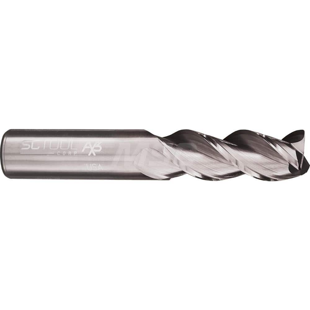 Ball End Mill: 0.375″ Dia, 0.875″ LOC, 3 Flute, Solid Carbide 2-1/2″ OAL, 3/8″ Shank Dia, 42 ° Helix, Uncoated, Single End