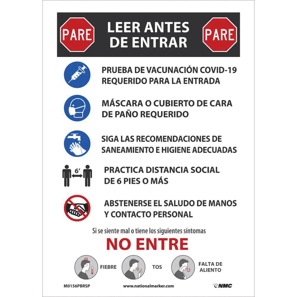 NMC - Safety Signs Message Type: COVID-19 Message or Graphic: Message & Graphic - All Tool & Supply