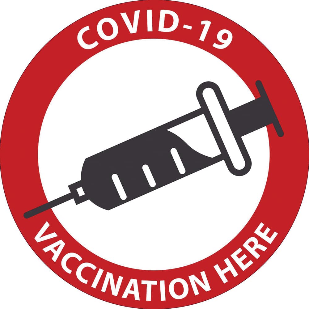 NMC - Safety & Facility Labels Message Type: COVID-19 Legend: COVID-19 Vaccination Here - All Tool & Supply