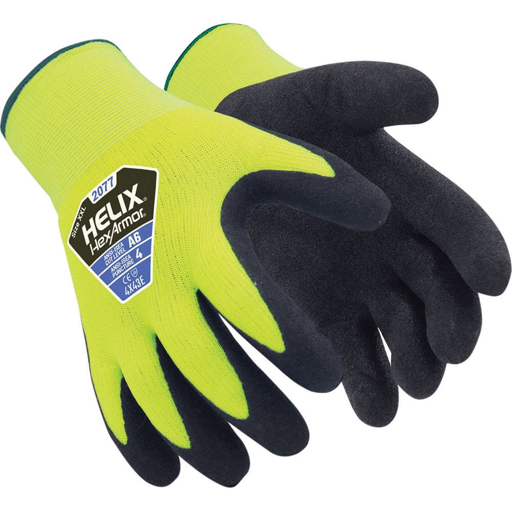 HexArmor - Size 3XL (12), ANSI Cut Lvl A6, Puncture Lvl 4, Polyurethane Coated Cut & Puncture Resistant Gloves - Exact Industrial Supply