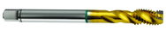 7/16-20 2B 3-Flute Cobalt Green Ring Semi-Bottoming 40 degree Spiral Flute Tap-TiN - All Tool & Supply