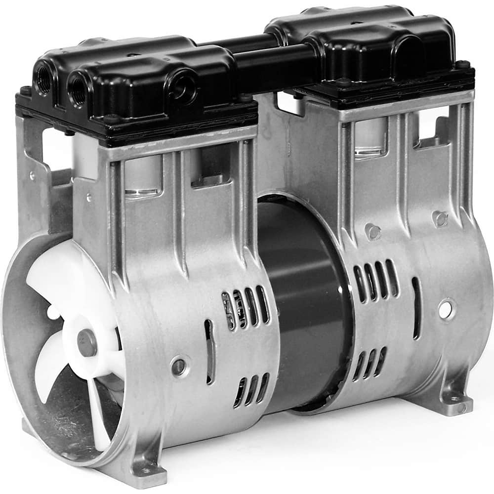 Thomas - Rotary Vane-Type Vacuum Pumps Voltage: 115 VAC Length (Decimal Inch): 10.3900 - All Tool & Supply