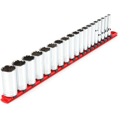 Socket Set: 3/8″ Drive 6 to 24 mm Socket, 12 Point