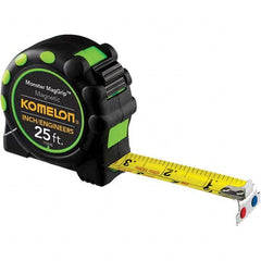 Komelon - 25' x 1" Yellow Blade Tape Measure - All Tool & Supply