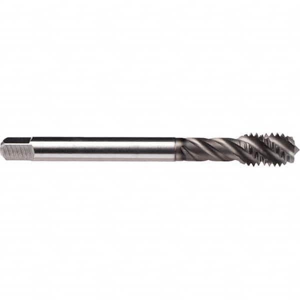 Spiral Flute Tap: 9/16-18, UNF, 5 Flute, Bottoming, 2B Class of Fit, Cobalt, GLT-1 Finish 3.937″ OAL, Right Hand Flute, Right Hand Thread, H5, Series CU51C400