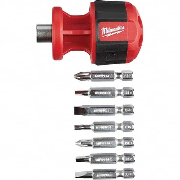 Milwaukee Tool - Bit Screwdrivers Type: 8-in-1 Nut Driver Tip Type: Philips; Slotted; Square; Torx - All Tool & Supply