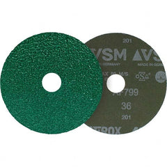 VSM - 5" Diam, 7/8" Hole, 36 Grit Ceramic Fiber Disc - All Tool & Supply