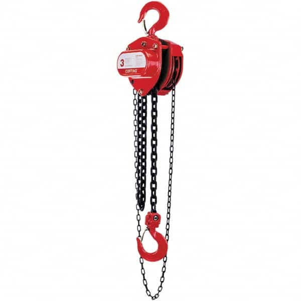 Coffing - 3,000 Lb Capacity, 20' Lift Height, Chain Manual Hoist - All Tool & Supply