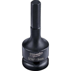 Milwaukee Tool - Impact Hex & Torx Bit Sockets Drive Size (Inch): 1/2 Hex Size (mm): 8.0 - All Tool & Supply