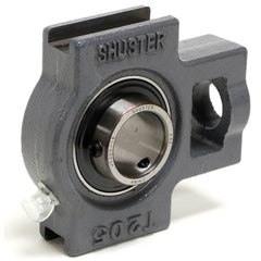 Shuster - UCT207-22, 1-3/8" ID, 102mm OAL x 129mm OAH42.9mm Wide, Ball Bearing Take-Up Unit - Exact Industrial Supply