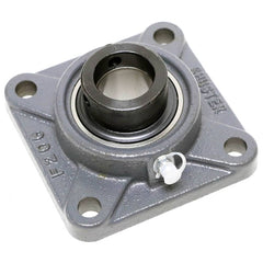 Shuster - NAF207-22, 1-3/8" ID, 4-5/8" OAL x 4-5/8" OAH, 4-Bolt Flange Bearing - Exact Industrial Supply