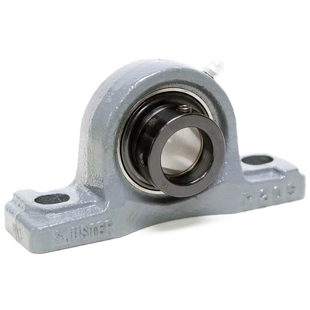 Shuster - NAP205-16, 15/16" ID, 5-1/2" OAL x 2-3/4" OAH, Ball Bearing Pillow Block - Exact Industrial Supply