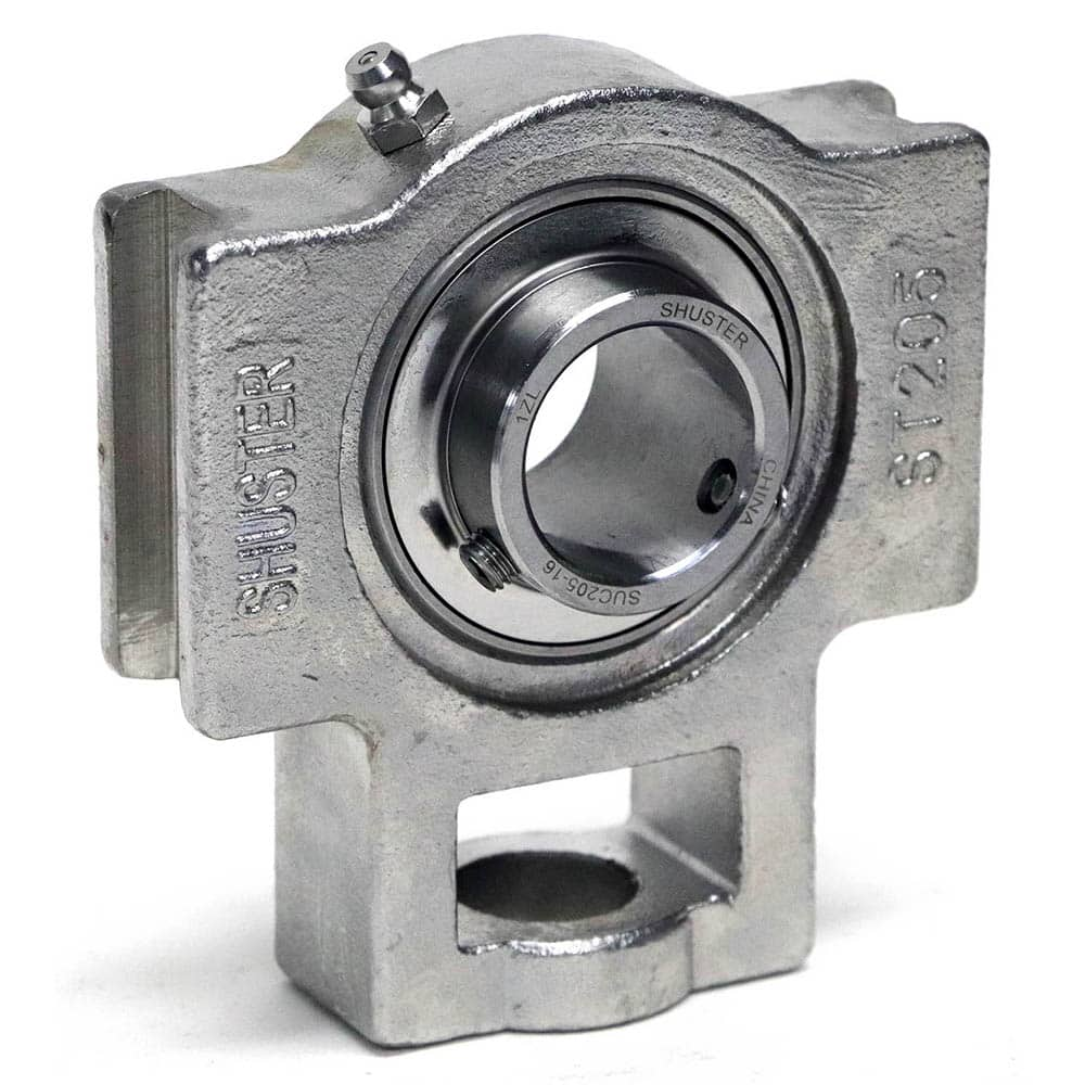 Shuster - SUCST207-23, 1-7/16" ID, 102mm OAL x 5-1/8" OAH, Ball Bearing Take-Up Unit - Exact Industrial Supply