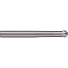 Micro 100 - 3/8" Diam 220° Wrap Angle 0.3" LOC 4-Flute Uncoated Undercut End Mill - Exact Industrial Supply