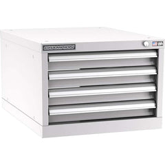 Champion Tool Storage - Modular Storage Cabinets; Type: Under-Desk Narrow Width Drawer Cabinet ; Number of Drawers: 4.000 ; Height (Inch): 15-3/4 ; Width (Inch): 22-3/16 ; Depth (Inch): 28-1/2 ; Color: Light Gray - Exact Industrial Supply