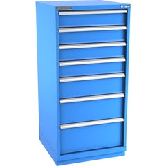 Champion Tool Storage - Modular Storage Cabinets; Type: Eye-Level Standard Width Drawer Cabinet ; Number of Drawers: 7.000 ; Height (Inch): 59-1/2 ; Width (Inch): 28-1/4 ; Depth (Inch): 28-1/2 ; Color: Bright Blue - Exact Industrial Supply