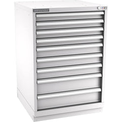 Champion Tool Storage - Modular Storage Cabinets; Type: Counter-Height Standard Width Drawer Cabinet ; Number of Drawers: 9.000 ; Height (Inch): 41-3/4 ; Width (Inch): 28-1/4 ; Depth (Inch): 28-1/2 ; Color: Light Gray - Exact Industrial Supply