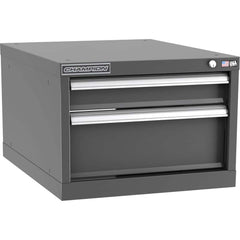 Champion Tool Storage - Modular Storage Cabinets; Type: Under-Desk Narrow Width Drawer Cabinet ; Number of Drawers: 2.000 ; Height (Inch): 15-3/4 ; Width (Inch): 22-3/16 ; Depth (Inch): 28-1/2 ; Color: Dark Gray - Exact Industrial Supply