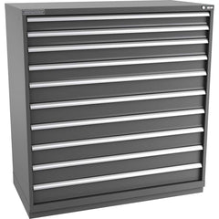 Champion Tool Storage - Modular Storage Cabinets; Type: Eye-Level Double Width Drawer Cabinet ; Number of Drawers: 10.000 ; Height (Inch): 59-1/2 ; Width (Inch): 56-1/2 ; Depth (Inch): 28-1/2 ; Color: Dark Gray - Exact Industrial Supply