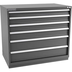 Champion Tool Storage - Modular Storage Cabinets; Type: Counter-Height Extra Width Drawer Cabinet ; Number of Drawers: 6.000 ; Height (Inch): 41-3/4 ; Width (Inch): 47 ; Depth (Inch): 28-1/2 ; Color: Dark Gray - Exact Industrial Supply