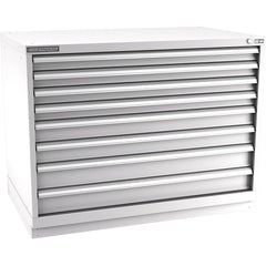 Champion Tool Storage - Modular Storage Cabinets; Type: Bench-Height Extra Width Drawer Cabinet ; Number of Drawers: 8.000 ; Height (Inch): 35-7/8 ; Width (Inch): 47 ; Depth (Inch): 28-1/2 ; Color: Light Gray - Exact Industrial Supply