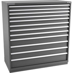 Champion Tool Storage - Modular Storage Cabinets; Type: Eye-Level Double Width Drawer Cabinet ; Number of Drawers: 12.000 ; Height (Inch): 59-1/2 ; Width (Inch): 56-1/2 ; Depth (Inch): 28-1/2 ; Color: Dark Gray - Exact Industrial Supply