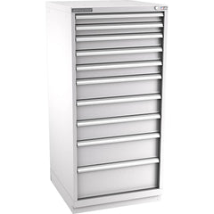 Champion Tool Storage - Modular Storage Cabinets; Type: Eye-Level Standard Width Drawer Cabinet ; Number of Drawers: 10.000 ; Height (Inch): 59-1/2 ; Width (Inch): 28-1/4 ; Depth (Inch): 28-1/2 ; Color: Light Gray - Exact Industrial Supply