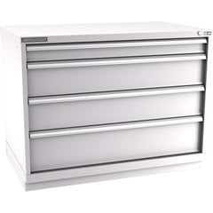 Champion Tool Storage - Modular Storage Cabinets; Type: Bench-Height Extra Width Drawer Cabinet ; Number of Drawers: 4.000 ; Height (Inch): 35-7/8 ; Width (Inch): 47 ; Depth (Inch): 28-1/2 ; Color: Light Gray - Exact Industrial Supply