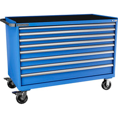 Champion Tool Storage - Mobile Work Centers; Type: Standard Depth Retainer Top Cabinet ; Load Capacity (Lb.): 440.000 ; Number of Drawers: 8 ; Width (Inch): 56-1/2 ; Depth (Inch): 28-1/2 ; Height (Inch): 43-1/4 - Exact Industrial Supply