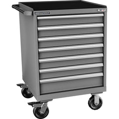 Champion Tool Storage - Mobile Work Centers; Type: Standard Depth Retainer Top Cabinet ; Load Capacity (Lb.): 440.000 ; Number of Drawers: 7 ; Width (Inch): 28-1/4 ; Depth (Inch): 28-1/2 ; Height (Inch): 43-1/4 - Exact Industrial Supply