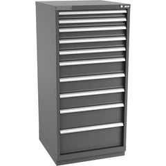 Champion Tool Storage - Modular Storage Cabinets; Type: Eye-Level Standard Width Drawer Cabinet ; Number of Drawers: 10.000 ; Height (Inch): 59-1/2 ; Width (Inch): 28-1/4 ; Depth (Inch): 28-1/2 ; Color: Dark Gray - Exact Industrial Supply