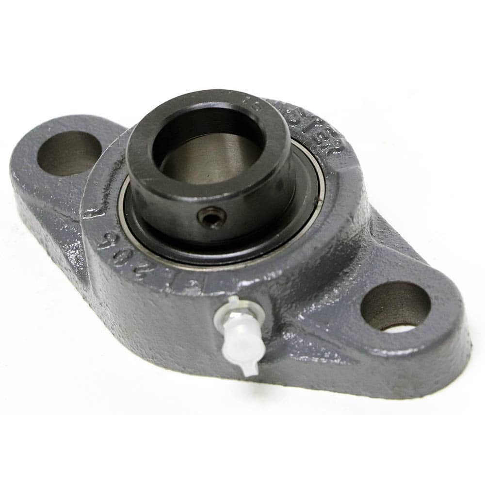 Shuster - SAFL204-12, 3/4" ID, 2-3/8" OAL x 113mm OAH, 2-Bolt Flange Bearing - Exact Industrial Supply