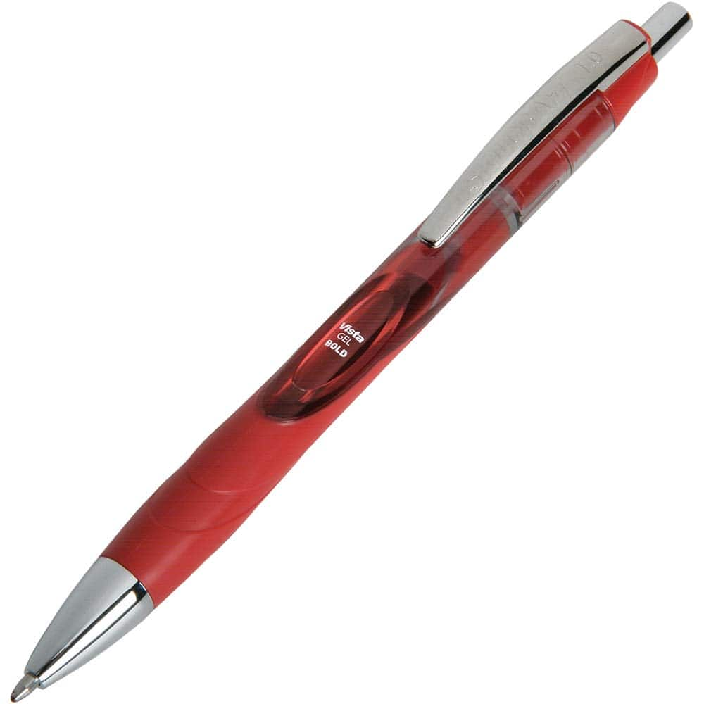 Ability One - Pens & Pencils; Type: Gel Pen ; Color: Red ; Tip Type: 1.0MM - Exact Industrial Supply