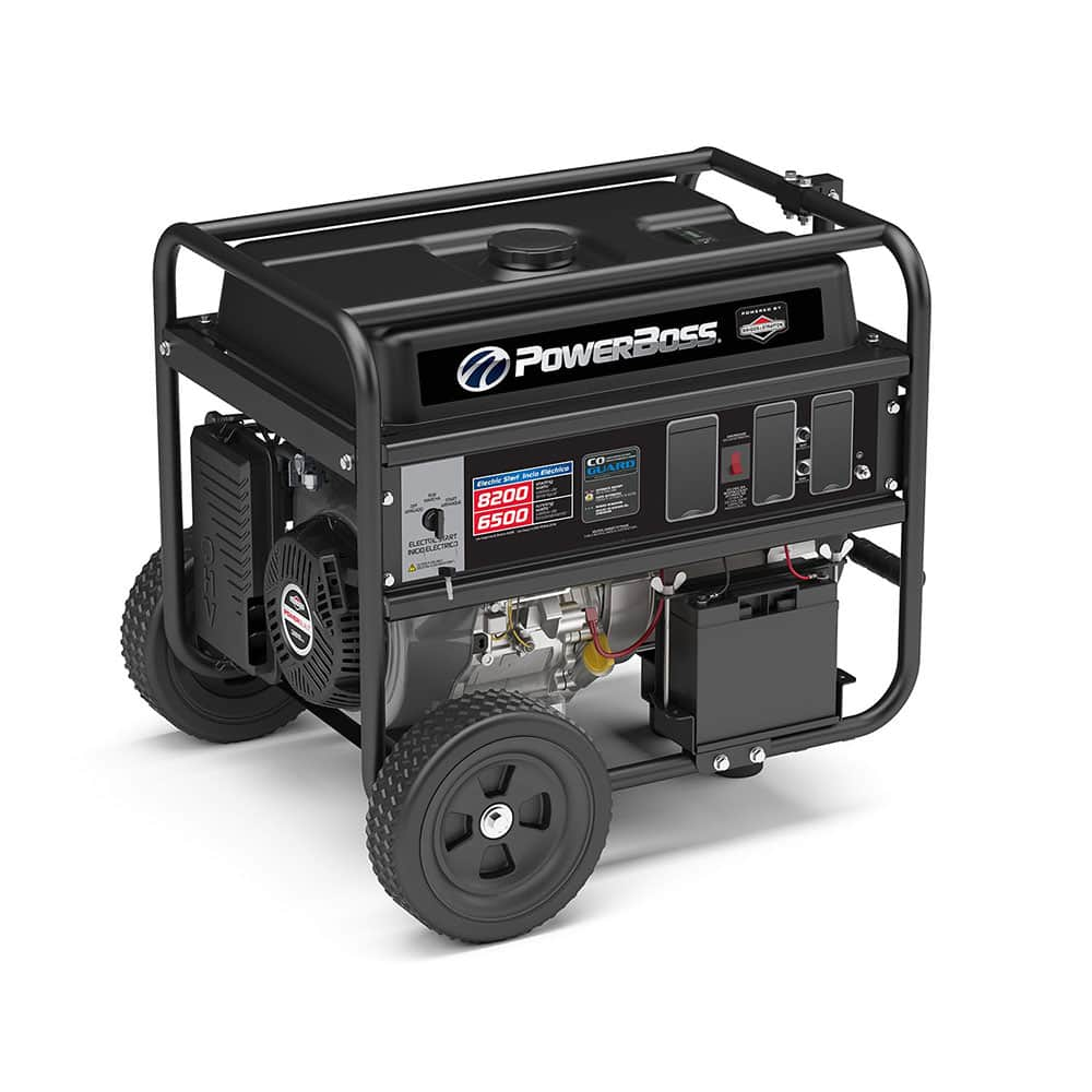 BRIGGS & STRATTON - Portable Power Generators; Fuel Type: Gasoline ; Starting Method: Electric/Recoil ; Wattage: 6500 ; Wattage (kW): 6.5 ; Run Time Full Load (Hours): 7 ; Run Time Half Load (Hours): 7.50 - Exact Industrial Supply