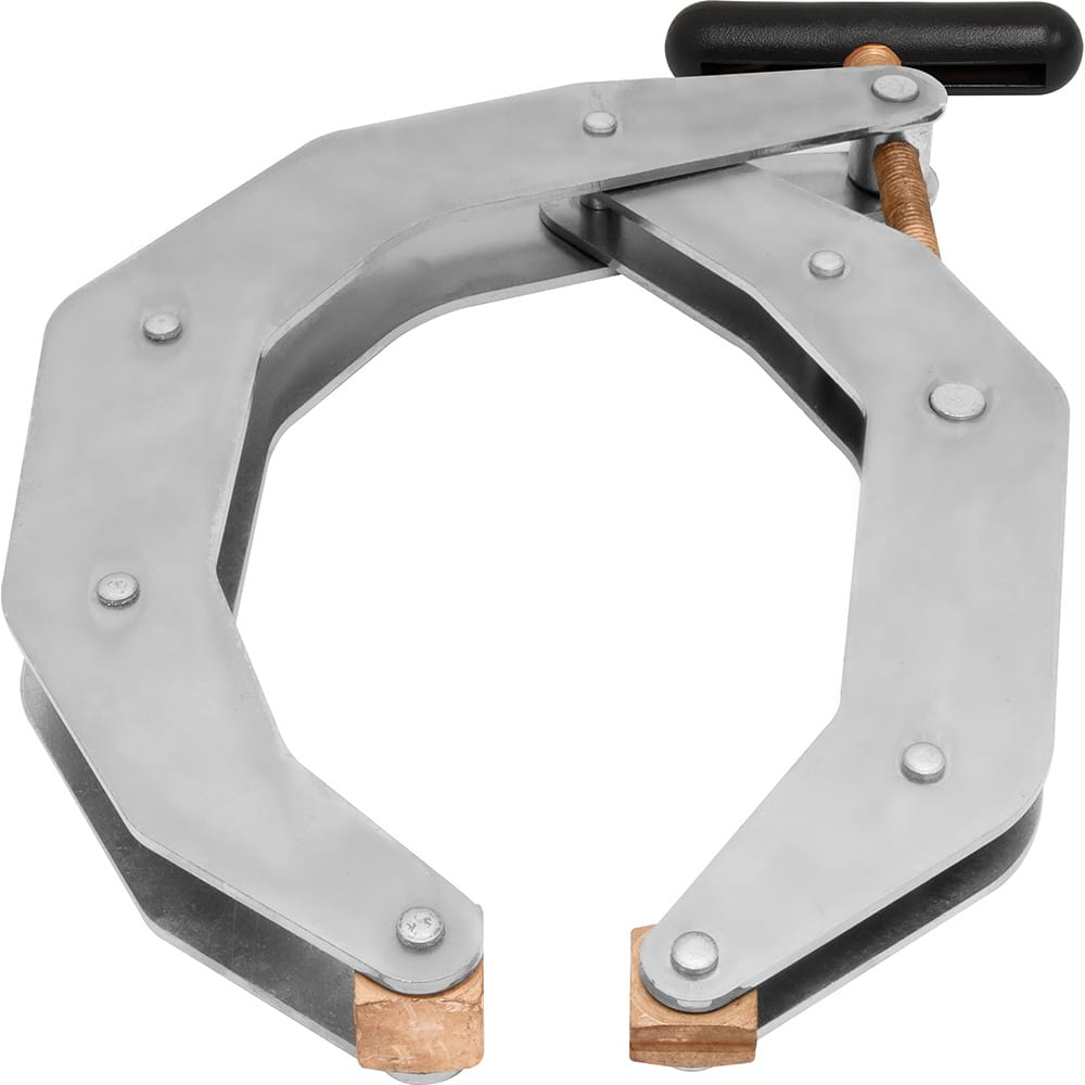 Kant Twist - Cantilever Clamps; Handle Style: Round Handle ; Maximum Opening Capacity (Inch): 6 ; Open Throat Depth (Inch): 8-5/8 ; Closed Throat Depth (Inch): 8-3/4 ; Jaw Material: Copper Plated Steel ; Load Capacity (Lb.): 845.000 - Exact Industrial Supply