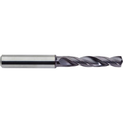 Screw Machine Length Drill Bit: 0.4375″ Dia, 142 °, Solid Carbide ALtima Plus Finish, Right Hand Cut, Helical Flute, Straight-Cylindrical Shank