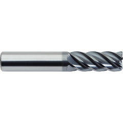 Corner Radius End Mill: 1/8″ Dia, 3/8″ LOC, 0.01″ Radius, 4 Flutes, Solid Carbide 1-1/2″ OAL, 1/8″ Shank Dia, 38 & 41 ° Helix, ALtima Blaze Coated, Corner Radius End, Centercutting