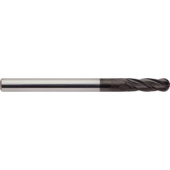 M.A. Ford - Ball End Mills; Mill Diameter (Inch): 1/8 ; Mill Diameter (Decimal Inch): 0.1250 ; Number of Flutes: 4 ; Length of Cut (Inch): 3/8 ; Length of Cut (Decimal Inch): 0.3750 ; Material: Solid Carbide - Exact Industrial Supply