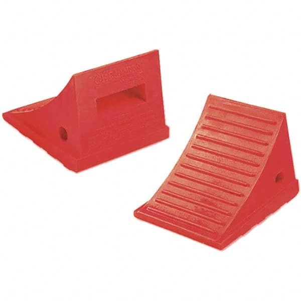 Checkers - 1 2-Piece 7-1/2" Wide x 6-1/2" High x 8-1/4" Deep Polyurethane Wheel Chock - All Tool & Supply